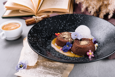 Fondant de ciocolată cu caramel